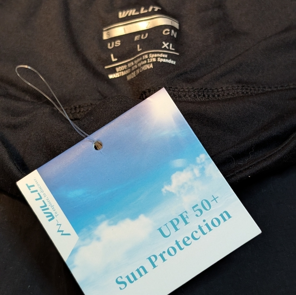 NWT Willit Black Quick Dry Stretch Shorts UPF 50+ - Picture 4 of 11